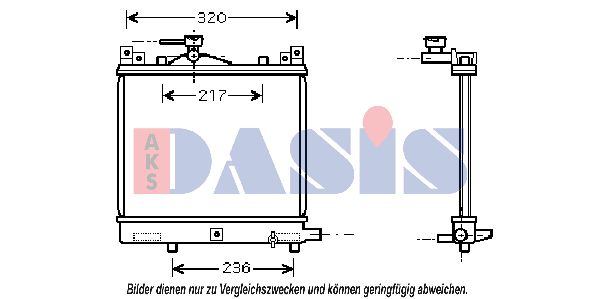 AKS DASIS Radiators, Motora dzesēšanas sistēma 320420N